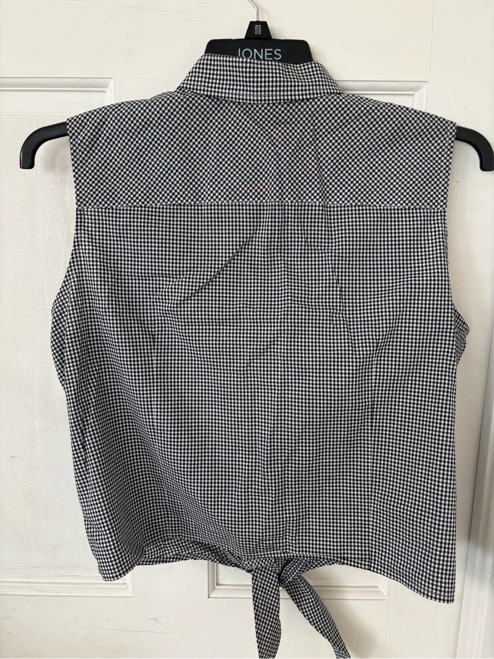 Lauren Ralph Lauren women’s  Navy and White Gingham Dress Shirt - Picture 3 of 3